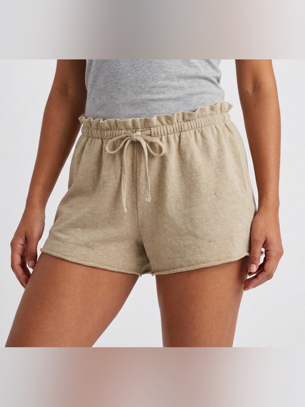 100% Cotton Tan/Light Brown Pajama Shorts